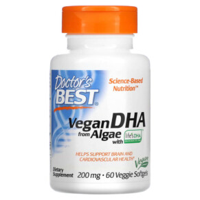 Thực phẩm chức năng Doctor's Best Vegan DHA from Algae with Life's DHA 200 mg 60 Veggie Softgels 753950002968