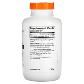 Thành phần vi chất của Doctor's Best Vitamin C with Q-C 1.000 mg 360 Veggie Caps 753950003279