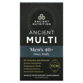Thực phẩm chức năng Dr. Axe / Ancient Nutrition Ancient Multi Men's 40+ Once Daily 30 Capsules 816401023704