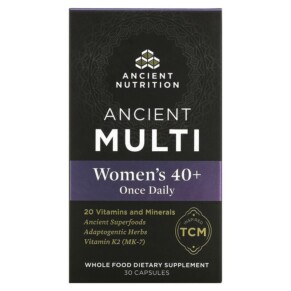 Thực phẩm chức năng Dr. Axe / Ancient Nutrition Ancient Multi Women's 40+ Once Daily 30 Capsules 816401023711