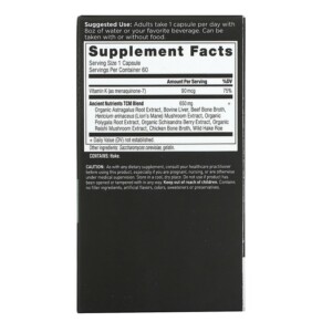 Thành phần vi chất của Dr. Axe / Ancient Nutrition Ancient Nutrients Vitamin K2 60 Capsules 816401023407