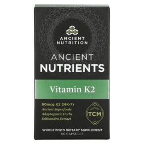 Thực phẩm chức năng Dr. Axe / Ancient Nutrition Ancient Nutrients Vitamin K2 60 Capsules 816401023407