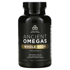Thực phẩm chức năng Dr. Axe / Ancient Nutrition Ancient Omegas Whole Body 1.000 mg 90 Softgels 816401022110