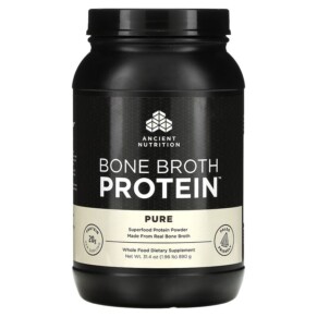 Thực phẩm chức năng Dr. Axe / Ancient Nutrition Bone Broth Protein Pure 1.96 lbs (890 g) 816401020239