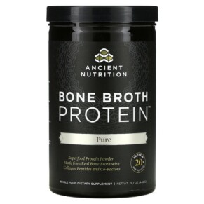Thực phẩm chức năng Dr. Axe / Ancient Nutrition Bone Broth Protein Pure 15.7 oz(446 g) 816401020000