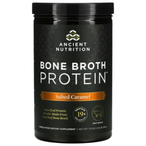 Thực phẩm chức năng Dr. Axe / Ancient Nutrition Bone Broth Protein Salted Caramel 1.12 lb (506 g) 816401022448