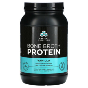 Thực phẩm chức năng Dr. Axe / Ancient Nutrition Bone Broth Protein Vanilla 2.22 lbs (1008 g) 816401020260