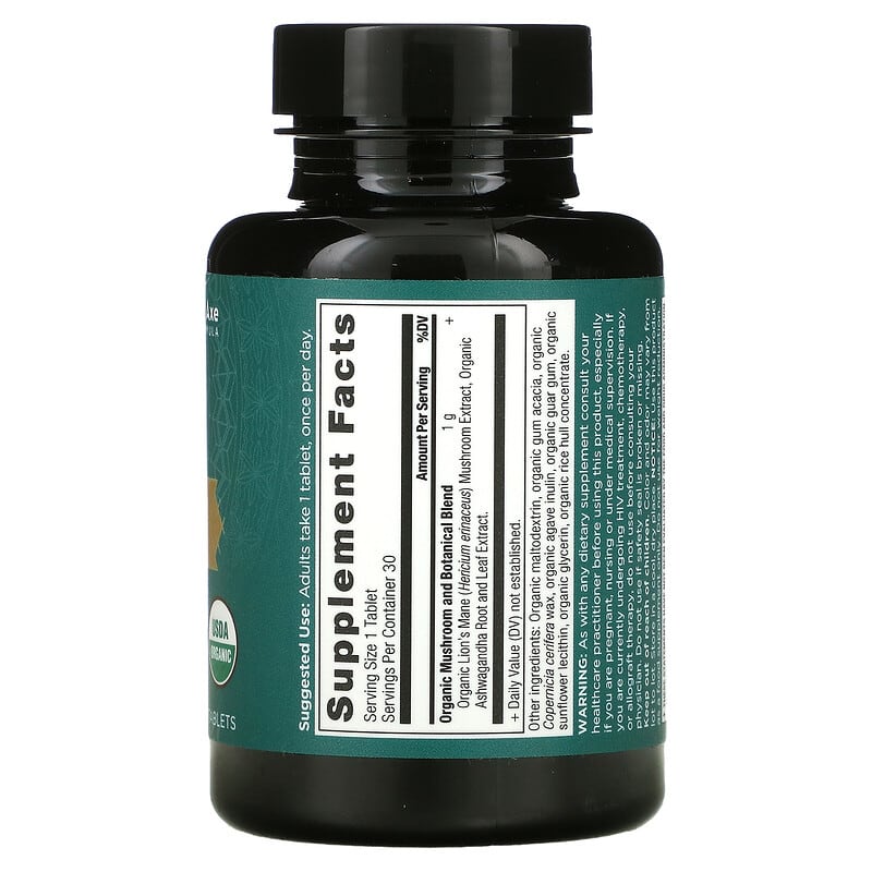 Dr. Axe / Ancient Nutrition Lion's Mane Mental Clarity And Concentration 30 Tablets 2 Thành phần vi chất của Dr. Axe / Ancient Nutrition Lion's Mane Mental Clarity And Concentration 30 Tablets 816401025524