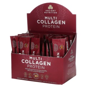 Thực phẩm chức năng Dr. Axe / Ancient Nutrition Multi Collagen Protein 40 Single Stick Packets 0.36 oz (10.1 g) Each 858109006320
