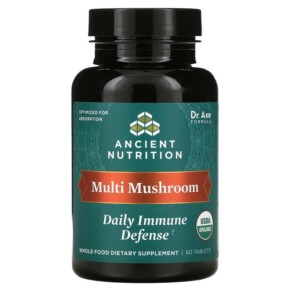 Thực phẩm chức năng Dr. Axe / Ancient Nutrition Multi Mushroom Daily Immune Defense 60 Tablets 816401025531