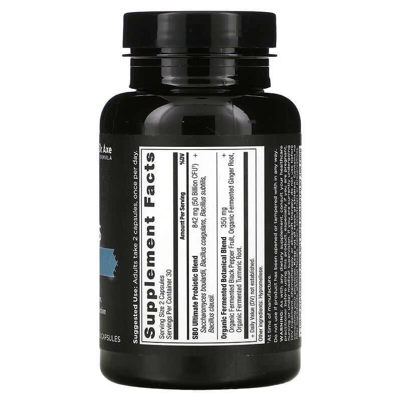 Dr. Axe / Ancient Nutrition SBO Probiotics Ultimate 50 Billion CFU 60 Capsules 2 Thành phần vi chất của Dr. Axe / Ancient Nutrition SBO Probiotics Ultimate 50 Billion CFU 60 Capsules 816401024756