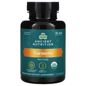Thực phẩm chức năng Dr. Axe / Ancient Nutrition Turmeric Once Daily 30 Tablets 816401025463