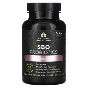 Thực phẩm chức năng Dr. Axe / Ancient Nutrition Women's SBO Probiotics 25 Billion CFU 60 Capsules 816401025418
