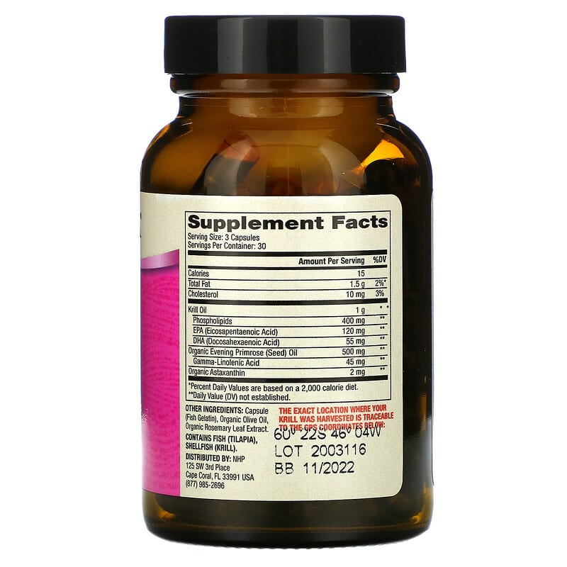 Dr. Mercola Antarctic Krill Oil for Women 90 Capsules 2 Thành phần vi chất của Dr. Mercola Antarctic Krill Oil for Women 90 Capsules 813006010283