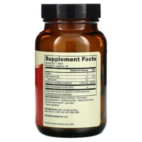 Thành phần vi chất của Dr. Mercola Chewable Vitamin B12 Methylcobalamin Natural Cherry 30 Tablets 810487036634