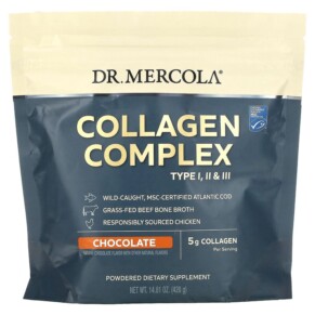 Thực phẩm chức năng Dr. Mercola Collagen Complex Type l ll & lll Chocolate 5 g 14.81 oz (420 g) 810094210144