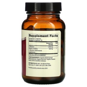 Thành phần vi chất của Dr. Mercola D-Mannose and Cranberry Extract 60 Capsules 813006010528