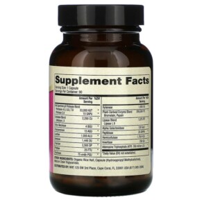 Dr. Mercola Full Spectrum Enzymes for Women 90 Capsules 3 Thành phần vi chất của Dr. Mercola Full Spectrum Enzymes for Women 90 Capsules 810487030915