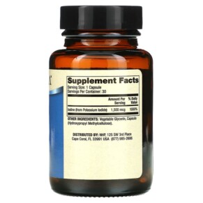 Thành phần vi chất của Dr. Mercola Iodine 1.500 mcg 30 Capsules 813006016148