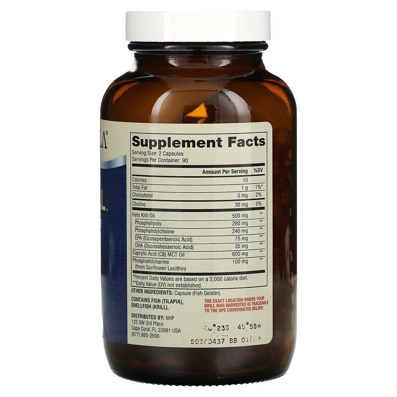 Dr. Mercola Keto Krill with Choline & Serine Phospholipids 180 Capsules 2 Thành phần vi chất của Dr. Mercola Keto Krill with Choline & Serine Phospholipids 180 Capsules 810487031981