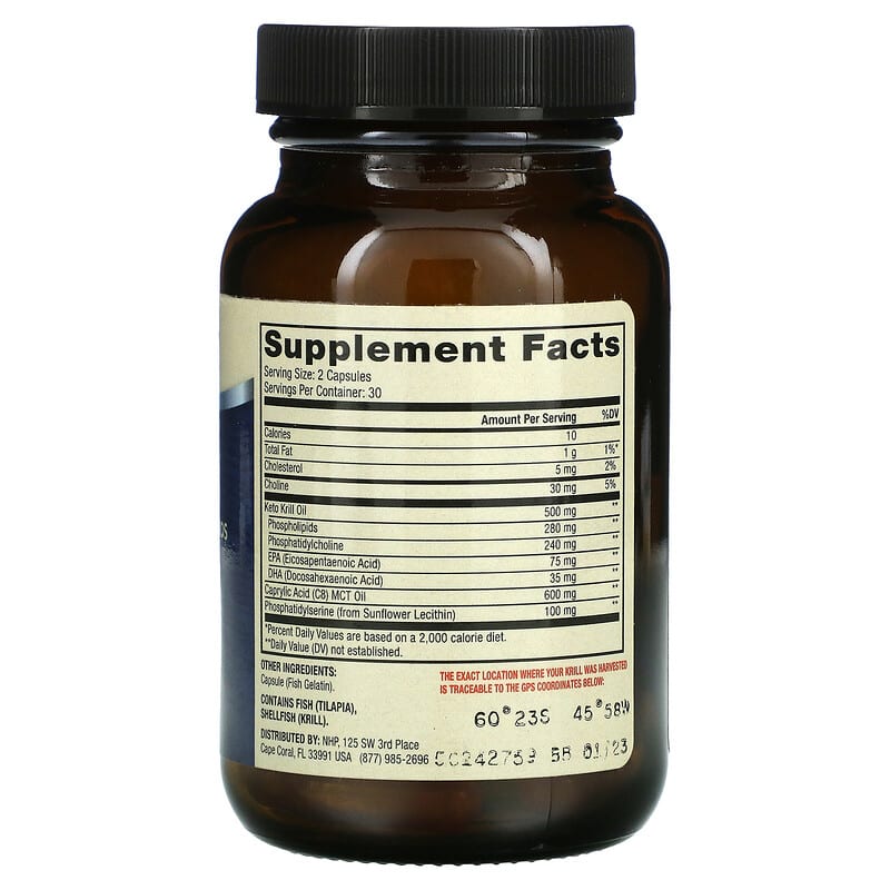 Dr. Mercola Keto Krill with Choline & Serine Phospholipids 60 Capsules 2 Thành phần vi chất của Dr. Mercola Keto Krill with Choline & Serine Phospholipids 60 Capsules 810487031974