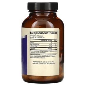 Thành phần vi chất của Dr. Mercola L-Arginine Advanced 333 mg 90 Capsules 810487032261