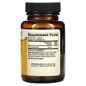 Thành phần vi chất của Dr. Mercola Liposomal CoQ10 100 mg 30 Capsules 813006014984