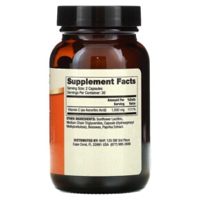 Thành phần vi chất của Dr. Mercola Liposomal Vitamin C 500 mg 60 Capsules 813006014991