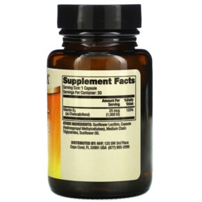 Thành phần vi chất của Dr. Mercola Liposomal Vitamin D3 1.000 IU 30 Capsules 813006017329