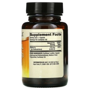 Thành phần vi chất của Dr. Mercola Liposomal Vitamin D3 5.000 IU 90 Capsules 810487032001