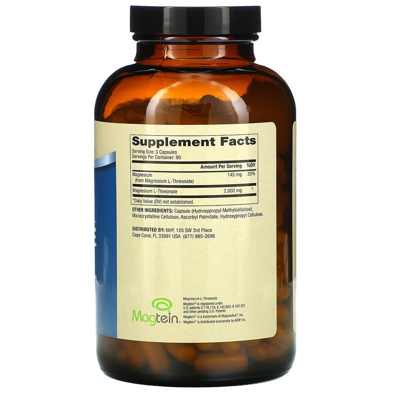 Dr. Mercola Magnesium L-Threonate 270 Capsules 2 Thành phần vi chất của Dr. Mercola Magnesium L-Threonate 270 Capsules 810487030694