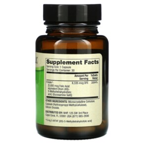 Thành phần vi chất của Dr. Mercola Methyl Folate 5 mg 30 Capsules 810487030861
