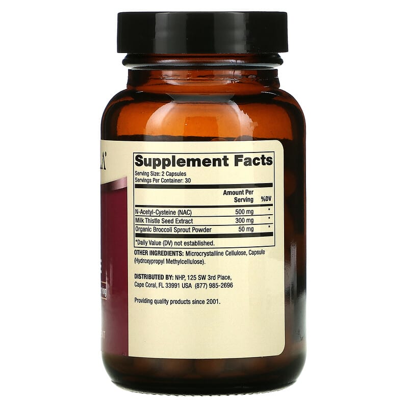 Dr. Mercola NAC with Milk Thistle 500 mg 60 Capsules 2 Thành phần vi chất của Dr. Mercola NAC with Milk Thistle 500 mg 60 Capsules 813006017398