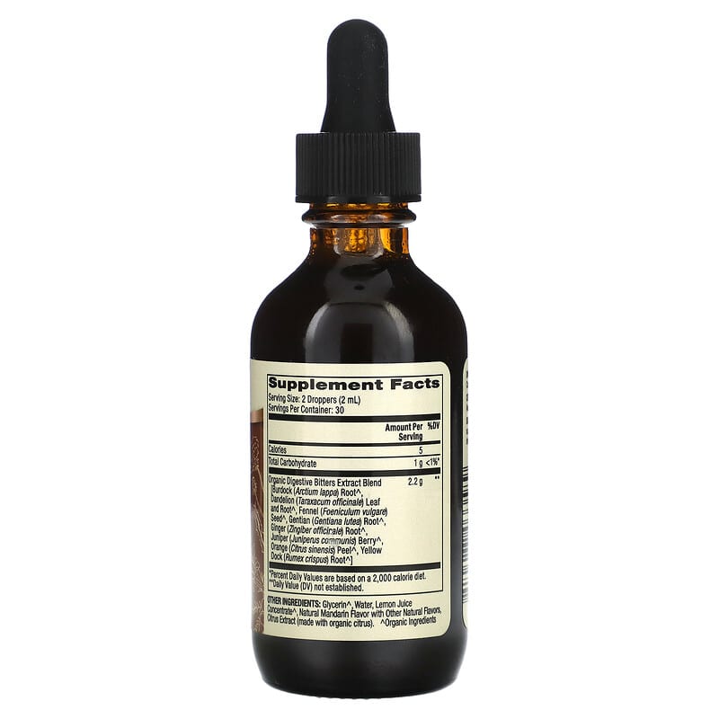 Dr. Mercola Organic Digestive Bitters with Natural Flavors 2 fl oz (60 ml) 2 Thành phần vi chất của Dr. Mercola Organic Digestive Bitters with Natural Flavors 2 fl oz (60 ml) 810487033589