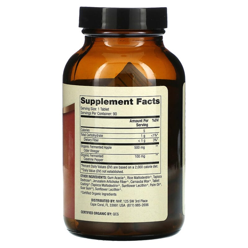 Dr. Mercola Organic Fermented Apple Cider Vinegar and Cayenne 90 Tablets 2 Thành phần vi chất của Dr. Mercola Organic Fermented Apple Cider Vinegar and Cayenne 90 Tablets 810487032353