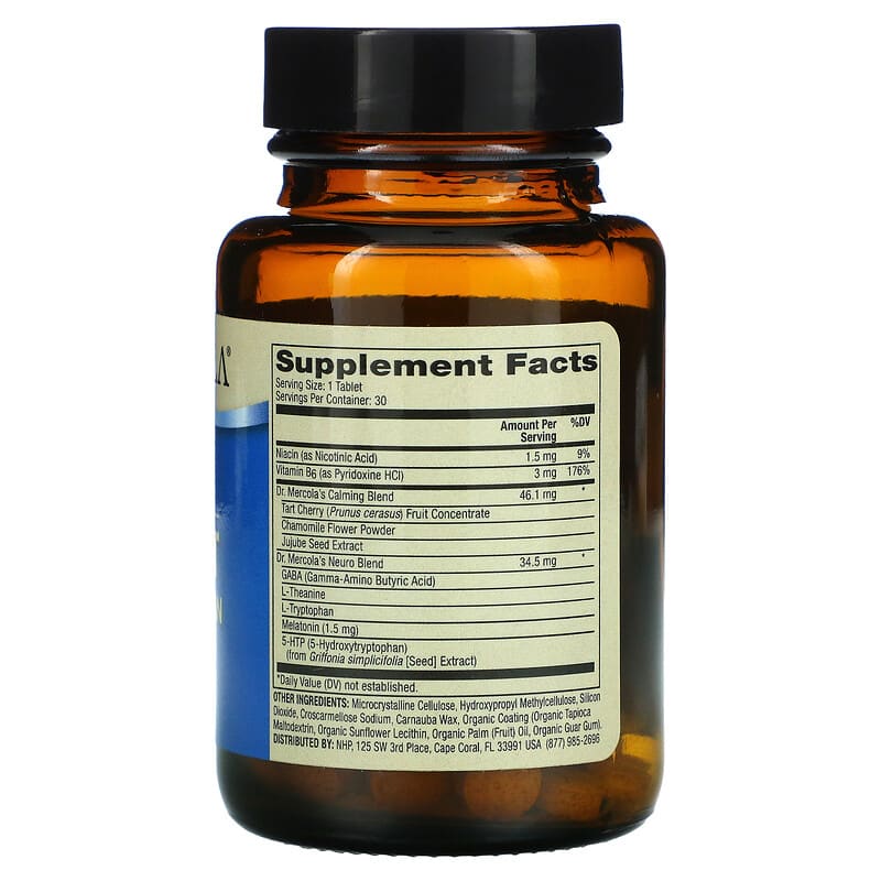 Dr. Mercola Sleep Support with Melatonin 30 Tablets 2 Thành phần vi chất của Dr. Mercola Sleep Support with Melatonin 30 Tablets 810487031479