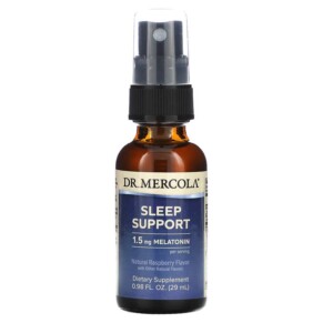 Thực phẩm chức năng Dr. Mercola Sleep Support with Melatonin Natural Raspberry 0.98 fl oz (29 ml) 813006011976