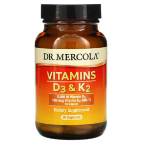 Thực phẩm chức năng Dr. Mercola Vitamins D3 & K2 90 Capsules 813006019965