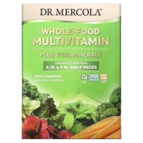 Thực phẩm chức năng Dr. Mercola Whole-Food Multivitamin A.M. & P.M. Daily Packs 30 Dual Packs 810487032230