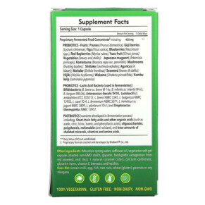 Thành phần vi chất của Dr. Ohhira's Essential Formulas Inc. Probiotics Original Formula 60 Capsules 695927121251