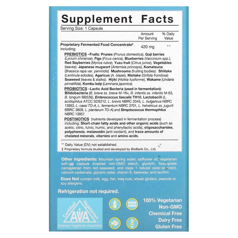 Dr. Ohhira's Essential Formulas Inc. Professional Formula Probiotics 120 Capsules 2 Thành phần vi chất của Dr. Ohhira's Essential Formulas Inc. Professional Formula Probiotics 120 Capsules 695927121220