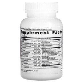 Thành phần vi chất của Dr. Sinatra Heart Healthy Multivitamin Men 90 Tablets 678829203027
