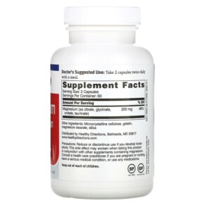 Thành phần vi chất của Dr. Sinatra Magnesium Broad-Spectrum Complex 120 Capsules 678829200842