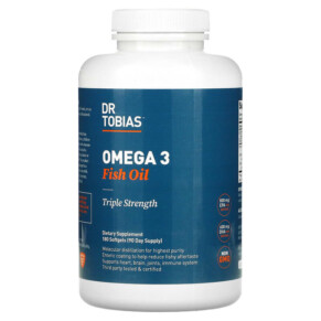 Thực phẩm chức năng Dr. Tobias Omega 3 Fish Oil Triple Strength 180 Softgels 842367001197