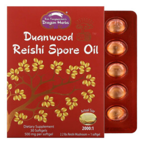 Thực phẩm chức năng Dragon Herbs (Ron Teeguarden) Duanwood Reishi Spore Oil 500 mg 30 Softgels 679372005885