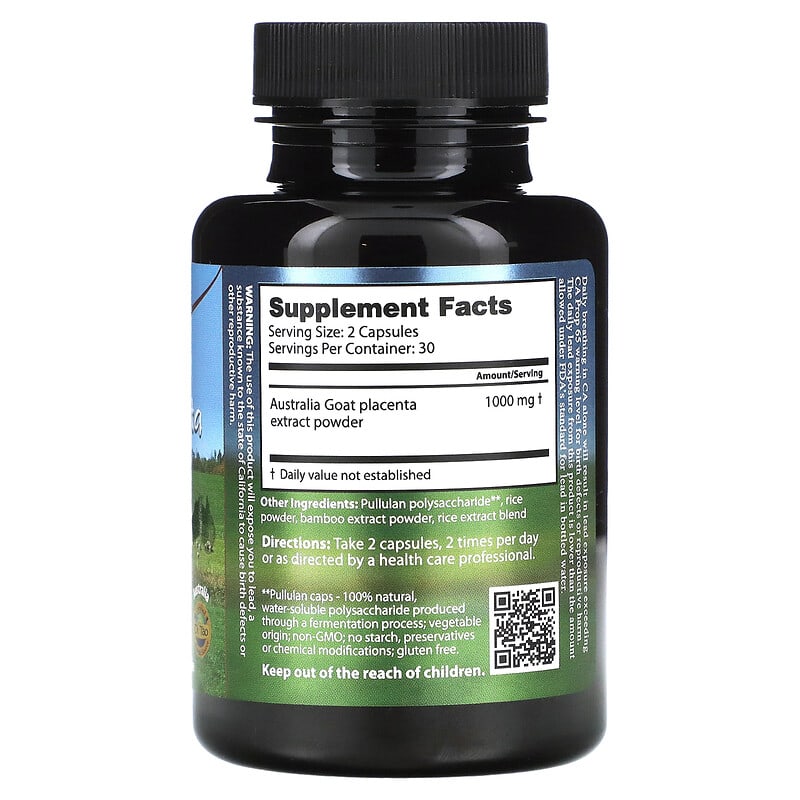 Dragon Herbs (Ron Teeguarden) Goat Placenta 250 mg 60 Capsules 2 Thành phần vi chất của Dragon Herbs (Ron Teeguarden) Goat Placenta 250 mg 60 Capsules 679372005175