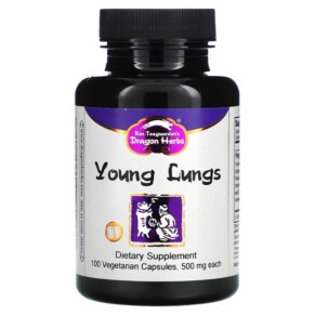 Thực phẩm chức năng Dragon Herbs (Ron Teeguarden) Young Lungs 500 mg 100 Vegetarian Capsules 679372001726