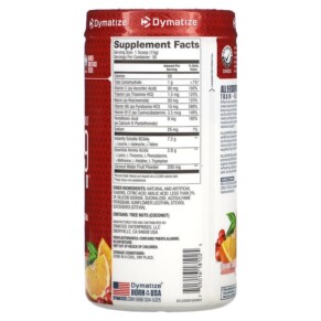 Thành phần vi chất của Dymatize ALL9AMINO Orange Cranberry 15.87 oz (450 g) 705016181025