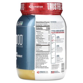 Thành phần vi chất của Dymatize ISO 100 Hydrolyzed 100% Whey Protein Isolate Powder Gourmet Vanilla 1.3 lb (600 g) 705016358205