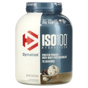 Thực phẩm chức năng Dymatize ISO100 Hydrolyzed 100% Whey Protein Isolate Cookies & Cream 5 lb (2.3 kg) 705016353200